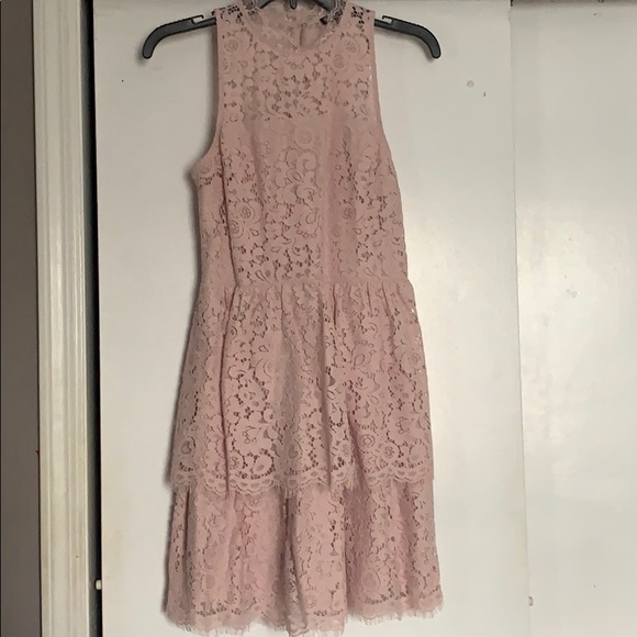 Express Dresses & Skirts - Light pink lace dress for any occasion!